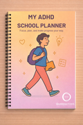 My ADHD School Planner Focus Plan and Make Progress Your Way Spiral Bound Notebook for Students