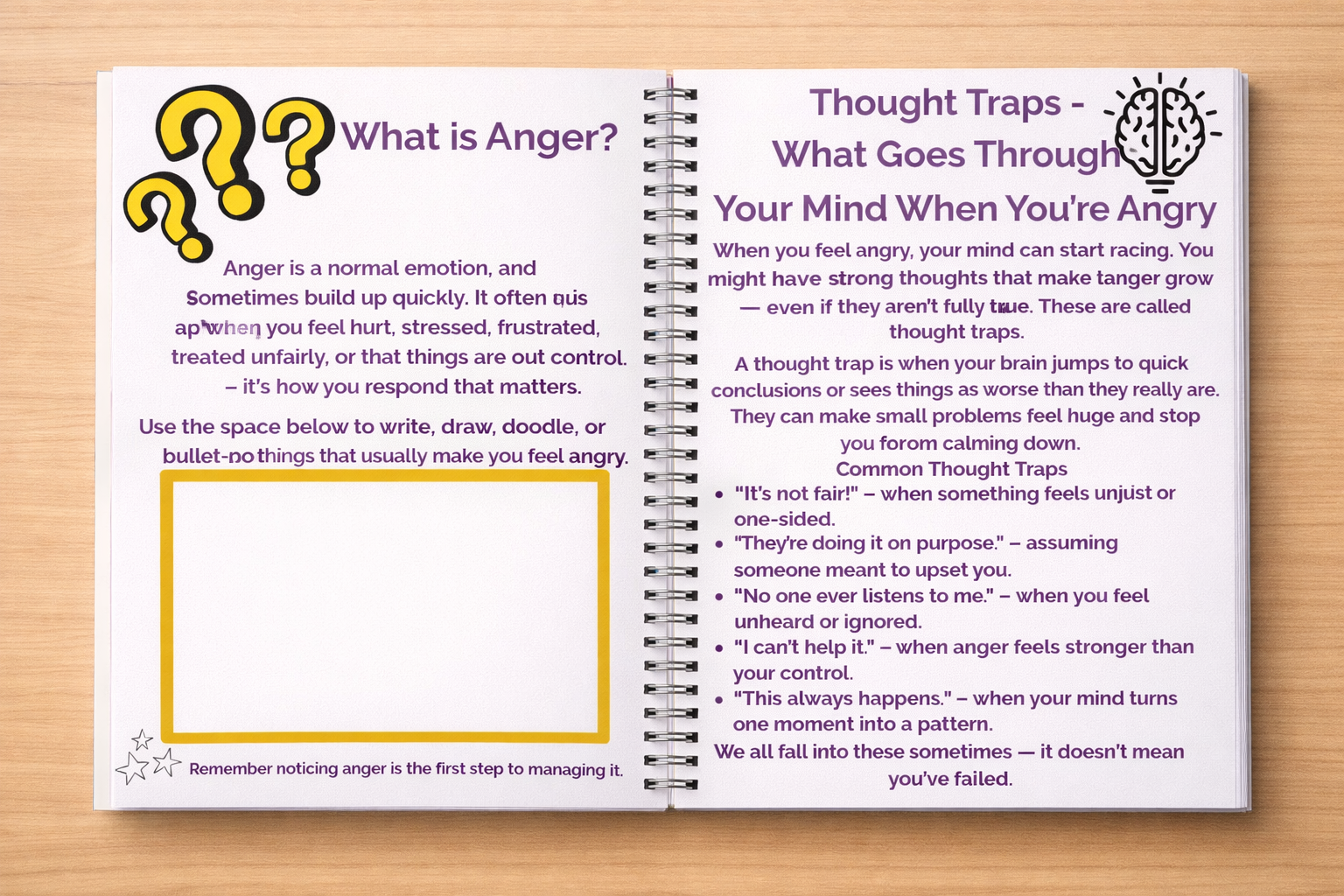 My Anger Management Workbook for Personal Growth and Stress Relief