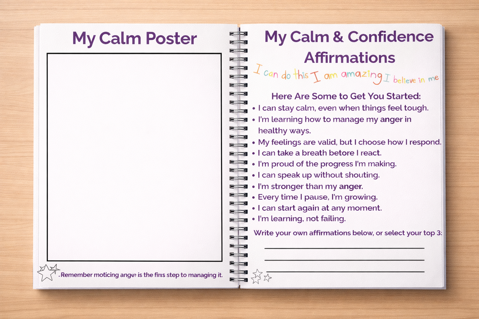 My Anger Management Workbook for Personal Growth and Stress Relief