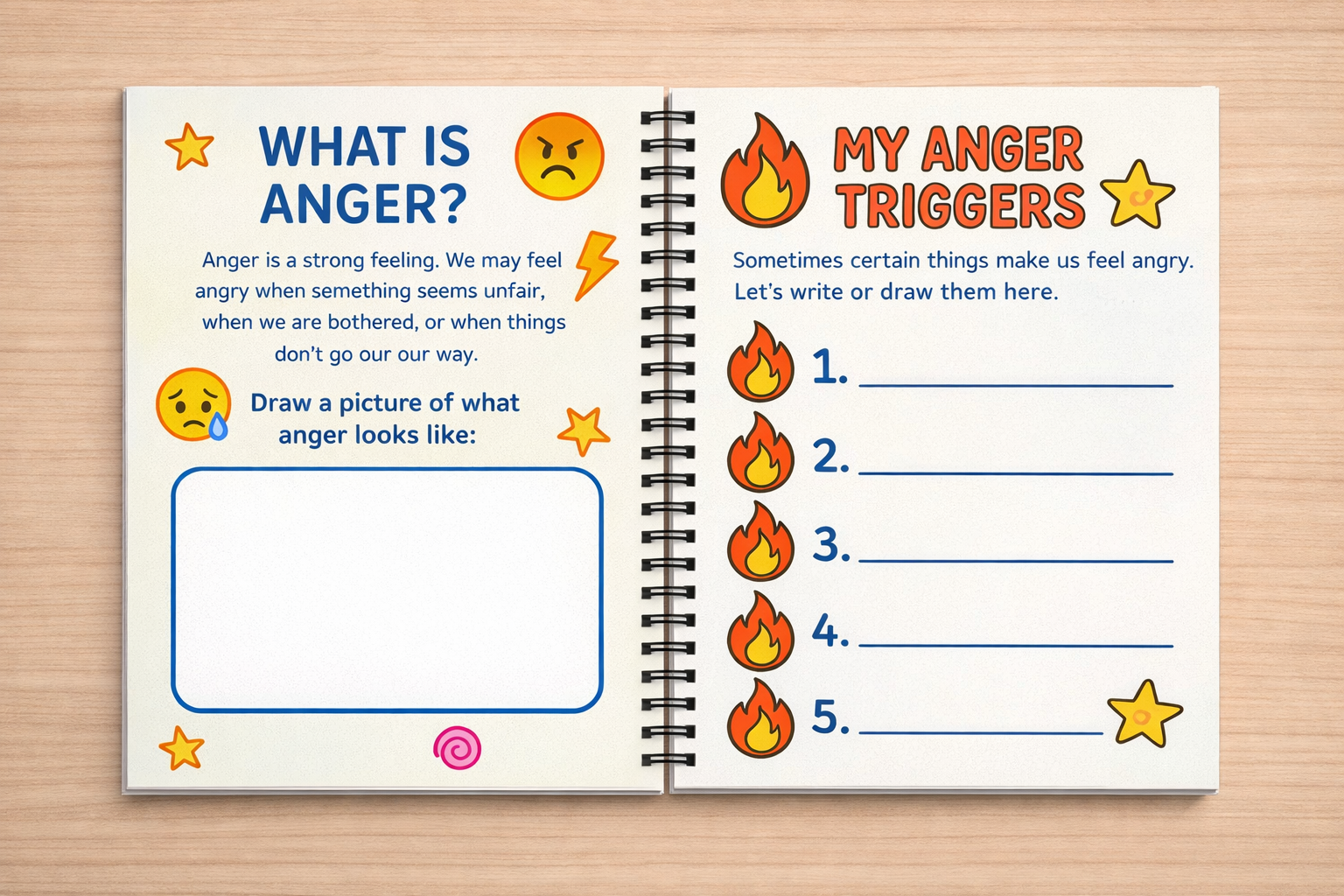 My Anger Management Workbook for Kids Interactive Activity Book with Fun Exercises and Tips for Emotional Health