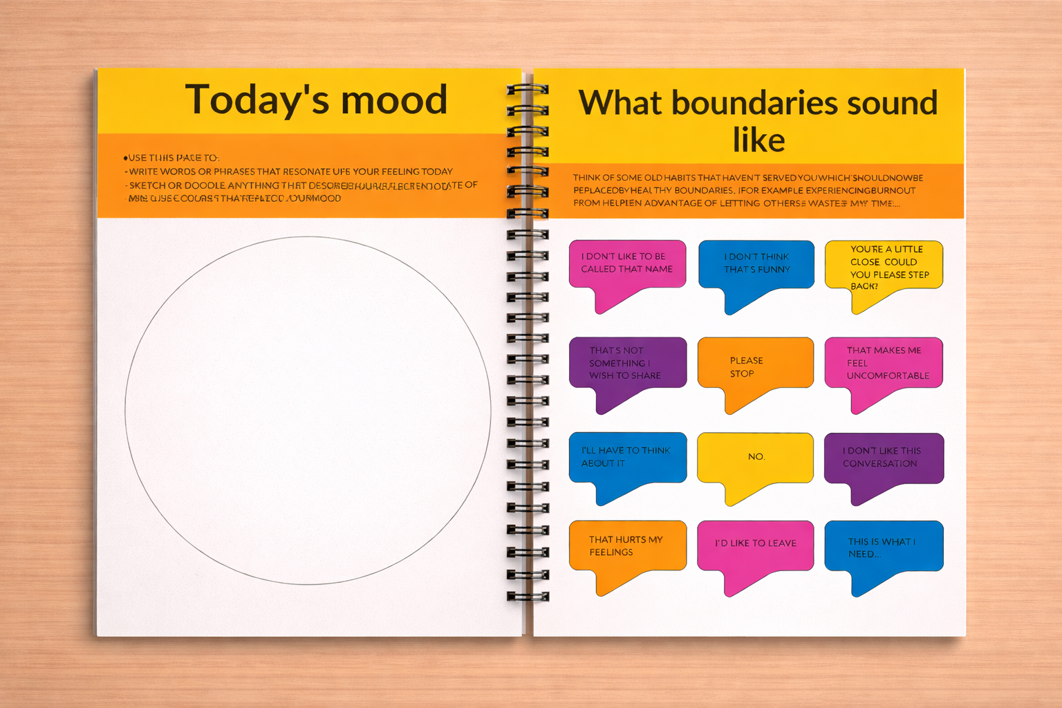 My Boundaries Workbook - Personal Development & Communication Skills Training Guide
