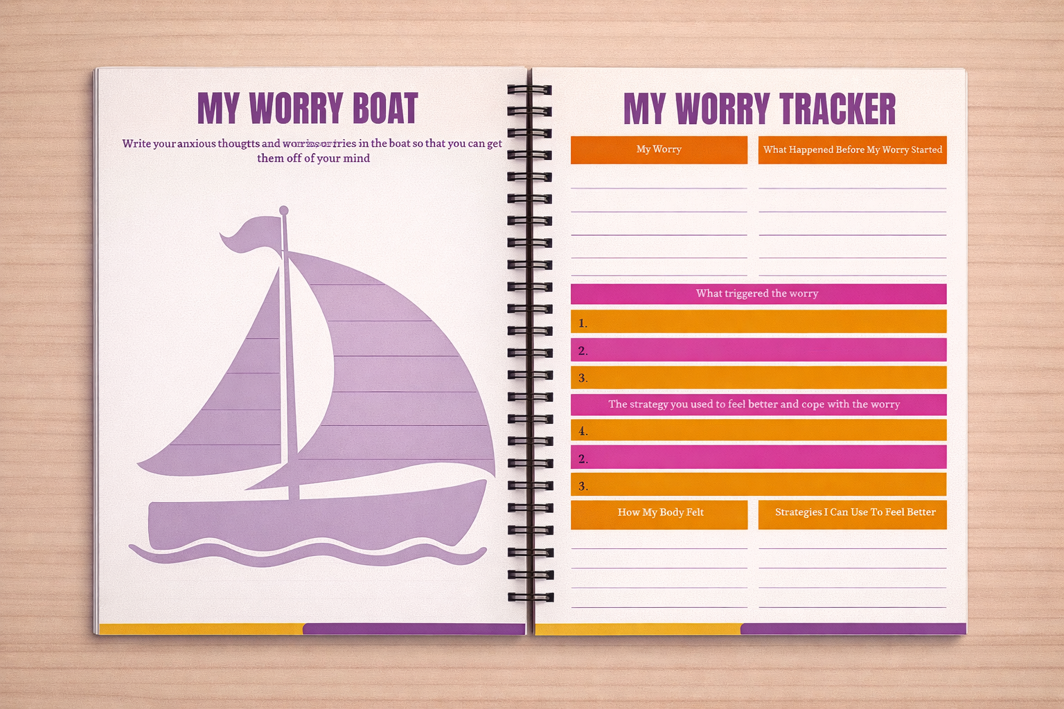 Calm Control Workbook - Stay Grounded and in Control - Mental Health Support Tool