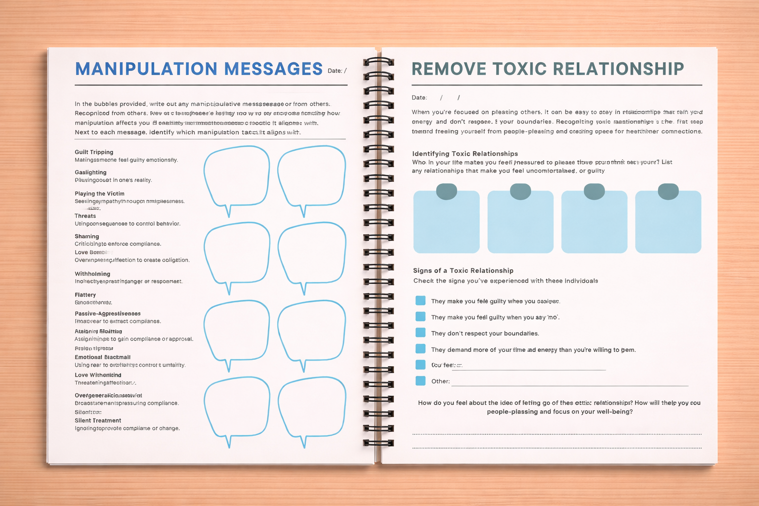 Stop People-Pleasing Workbook for Self-Care & Personal Growth Guide to Manage People-Pleasing Habits