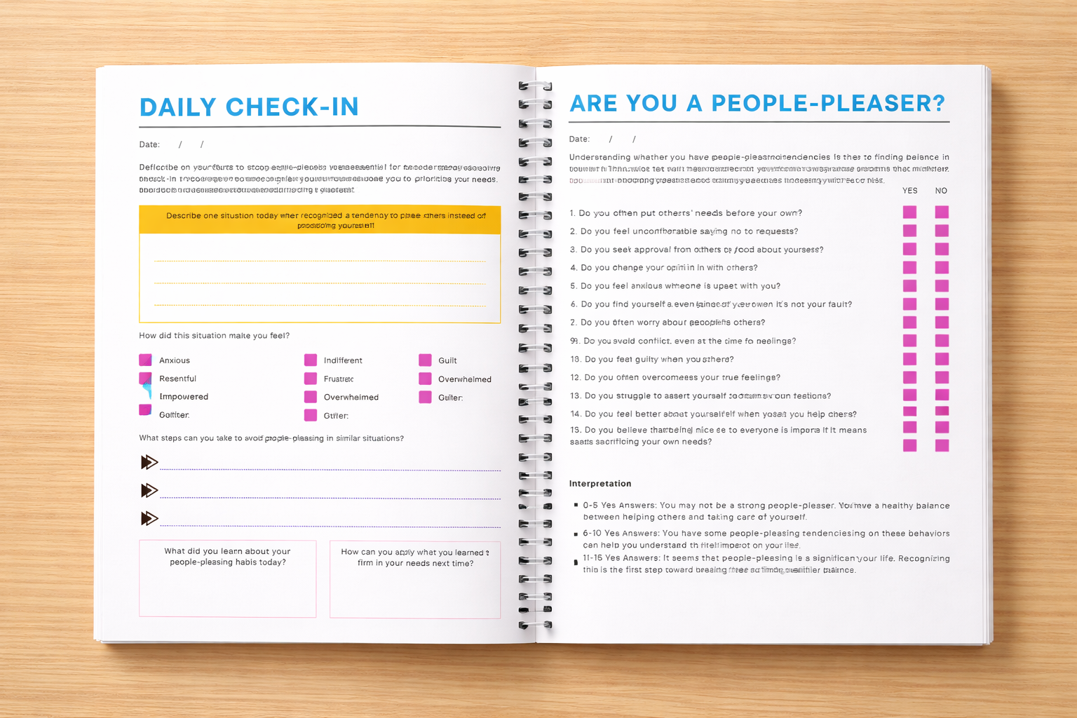 Stop People Pleasing Workbook for Teens Personal Growth & Self-Improvement Guide - Empowering Insights & Exercises